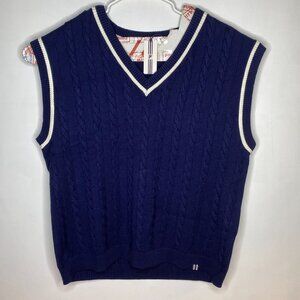 Fila Baseline Cable Knit Sweater Vest Navy Blue New Men's Size XL MSRP $130